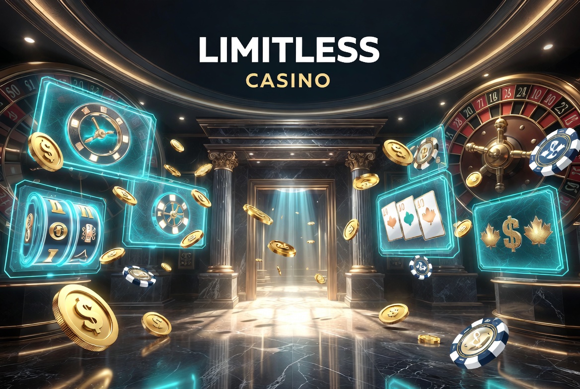 Limitless Casino Canada main lobby and homepage